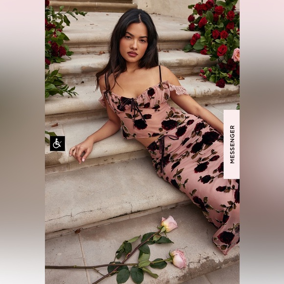 House of CB GRACIELA
DUSTY PINK DEVORE TOP - Picture 4 of 9